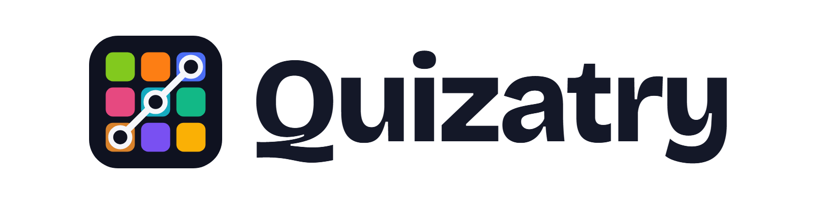 Quizatry logo, dark version